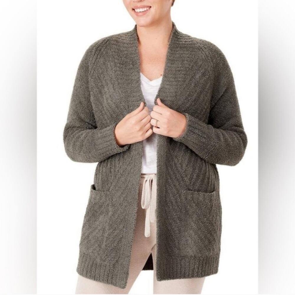 Barefoot Dreams CozyChic Directional Ribbed Cardigan Size 2X